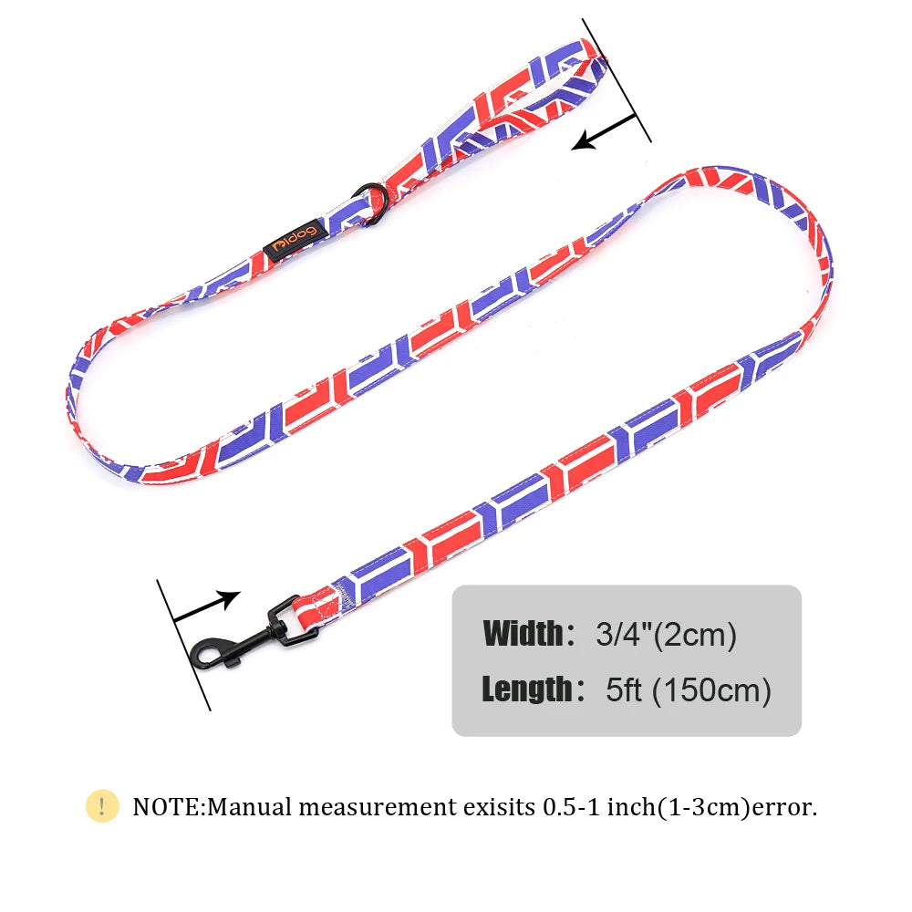 150cm Nylon Pet Leash Colorful Print Walking Training - PeticaDeals