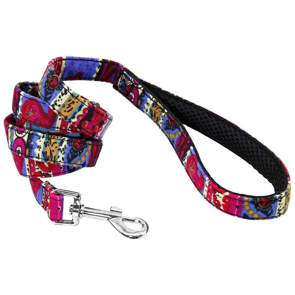 150cm Nylon Pet Leash Colorful Print Walking Training - PeticaDeals