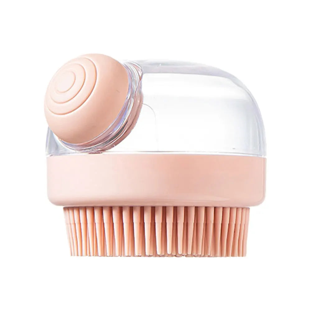 1Pc Pet Bath Brush Soft Silicone with Shampoo Dispenser Gentle Massage - PeticaDeals