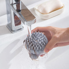 1Pc Pet Bath Brush Soft Silicone with Shampoo Dispenser Gentle Massage - PeticaDeals