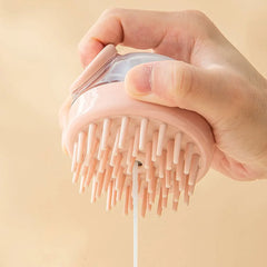 1Pc Pet Bath Brush Soft Silicone with Shampoo Dispenser Gentle Massage - PeticaDeals