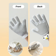 1pc Dogs Grooming Glove Silicone Fabric Cats Brush Comb Shedding Hair Gloves - PeticaDeals