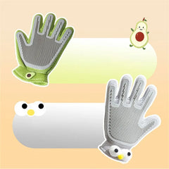 1pc Dogs Grooming Glove Silicone Fabric Cats Brush Comb Shedding Hair Gloves - PeticaDeals