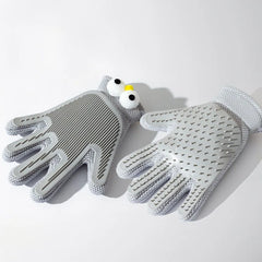 1pc Dogs Grooming Glove Silicone Fabric Cats Brush Comb Shedding Hair Gloves - PeticaDeals