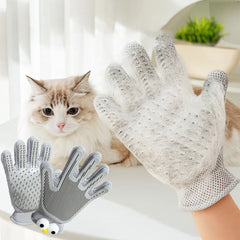 1pc Dogs Grooming Glove Silicone Fabric Cats Brush Comb Shedding Hair Gloves - PeticaDeals