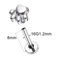 1pcs Implant Grade Titanium Puppy Paw - PeticaDeals