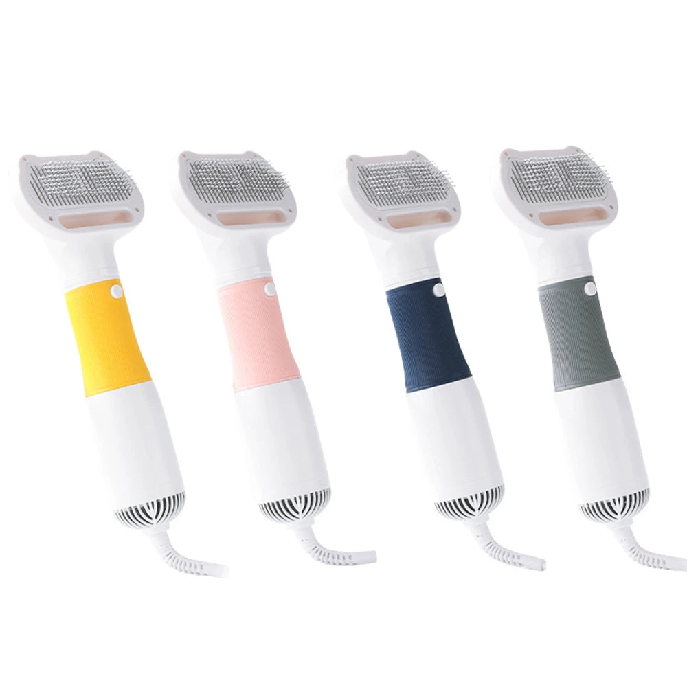 2-in-1 Pet Grooming Dryer Portable three-speed wind speed with Slicker Brush - PeticaDeals