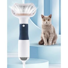 2-in-1 Pet Grooming Dryer Portable three-speed wind speed with Slicker Brush - PeticaDeals