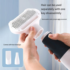 2-in-1 Pet Grooming Dryer Portable three-speed wind speed with Slicker Brush - PeticaDeals