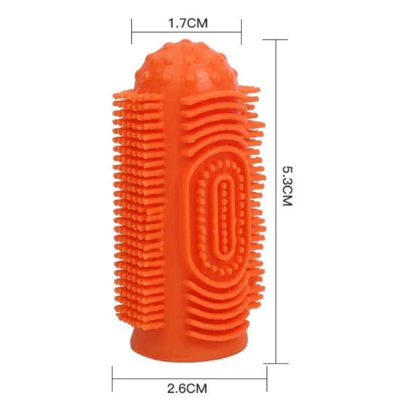 2pc Pet Teeth Cleaning Soft Hair Tooth Brush Silicone Pet Toothbrush - PeticaDeals