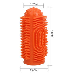 2pc Pet Teeth Cleaning Soft Hair Tooth Brush Silicone Pet Toothbrush - PeticaDeals