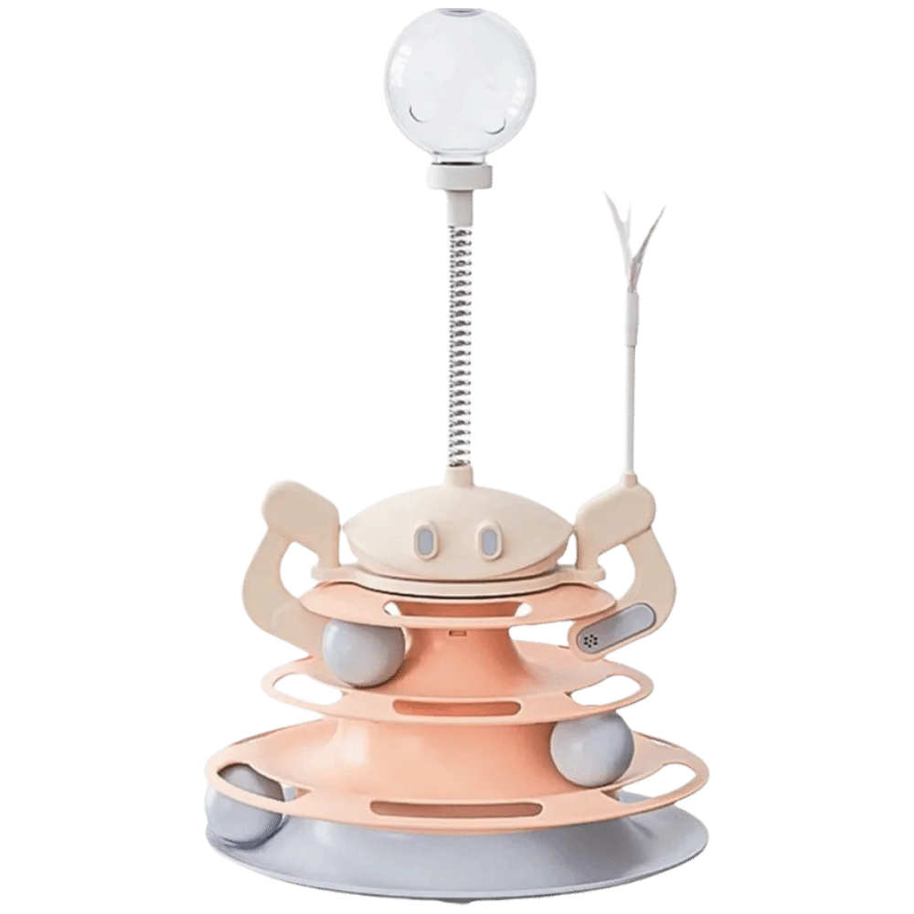 3 Layer Cat Toy Tower Interactive Physical Exerciser Cat Food Toy Entertaining Stimulating Pet Plaything Indoor Use - PeticaDeals