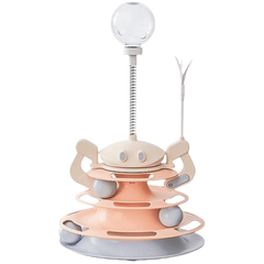 3 Layer Cat Toy Tower Interactive Physical Exerciser Cat Food Toy Entertaining Stimulating Pet Plaything Indoor Use - PeticaDeals
