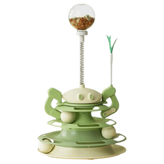 3 Layer Cat Toy Tower Interactive Physical Exerciser Cat Food Toy Entertaining Stimulating Pet Plaything Indoor Use - PeticaDeals
