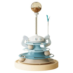 3 Layer Cat Toy Tower Interactive Physical Exerciser Cat Food Toy Entertaining Stimulating Pet Plaything Indoor Use - PeticaDeals