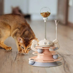 3 Layer Cat Toy Tower Interactive Physical Exerciser Cat Food Toy Entertaining Stimulating Pet Plaything Indoor Use - PeticaDeals