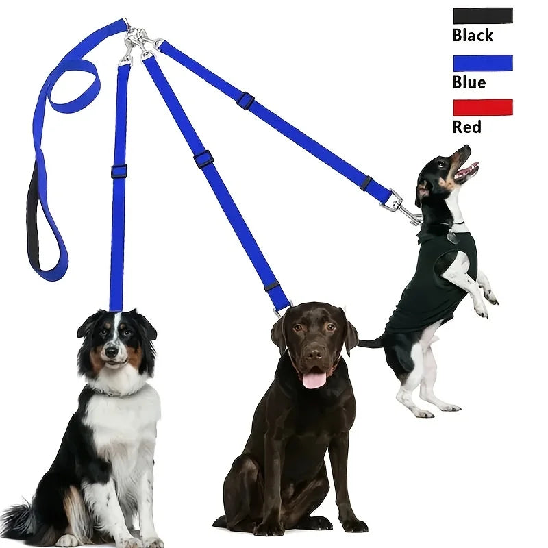 3 Way Dog Leash Adjustable Car Seat Belt For Outdoor Walking - PeticaDeals