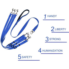3 Way Dog Leash Adjustable Car Seat Belt For Outdoor Walking - PeticaDeals