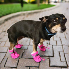 4pcs/set Dog Winter Warm Anti-skid Rain Shoes - PeticaDeals