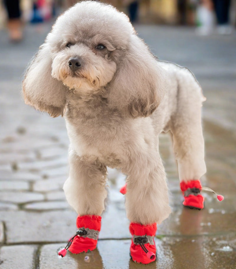 4pcs/set Dog Winter Warm Anti-skid Rain Shoes - PeticaDeals
