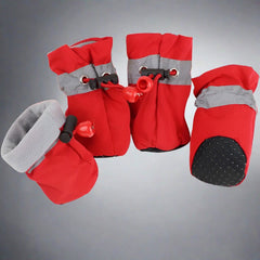 4pcs/set Dog Winter Warm Anti-skid Rain Shoes - PeticaDeals