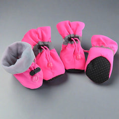 4pcs/set Dog Winter Warm Anti-skid Rain Shoes - PeticaDeals