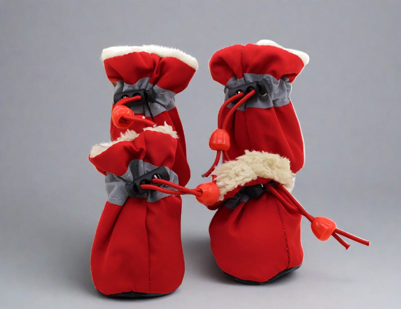 4pcs/set Dog Winter Warm Anti-skid Rain Shoes - PeticaDeals
