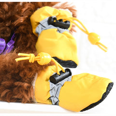 4pcs/set Dog Winter Warm Anti-skid Rain Shoes - PeticaDeals