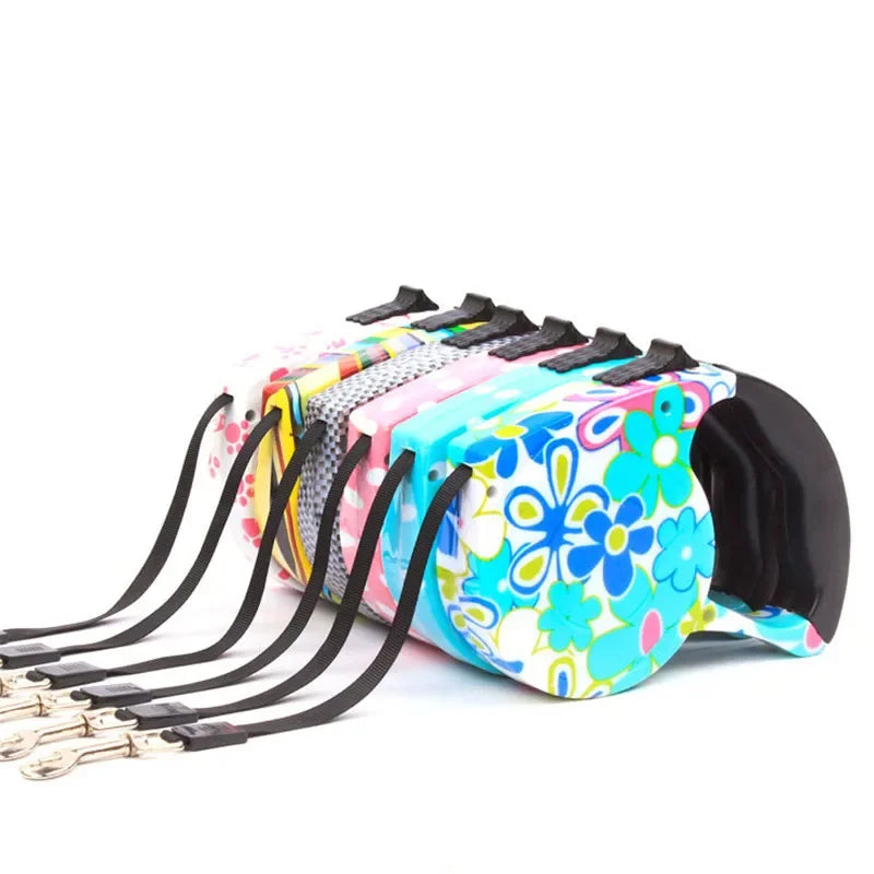 5M Colorful Retractable Dog Leash Great For Walking a Dog - PeticaDeals
