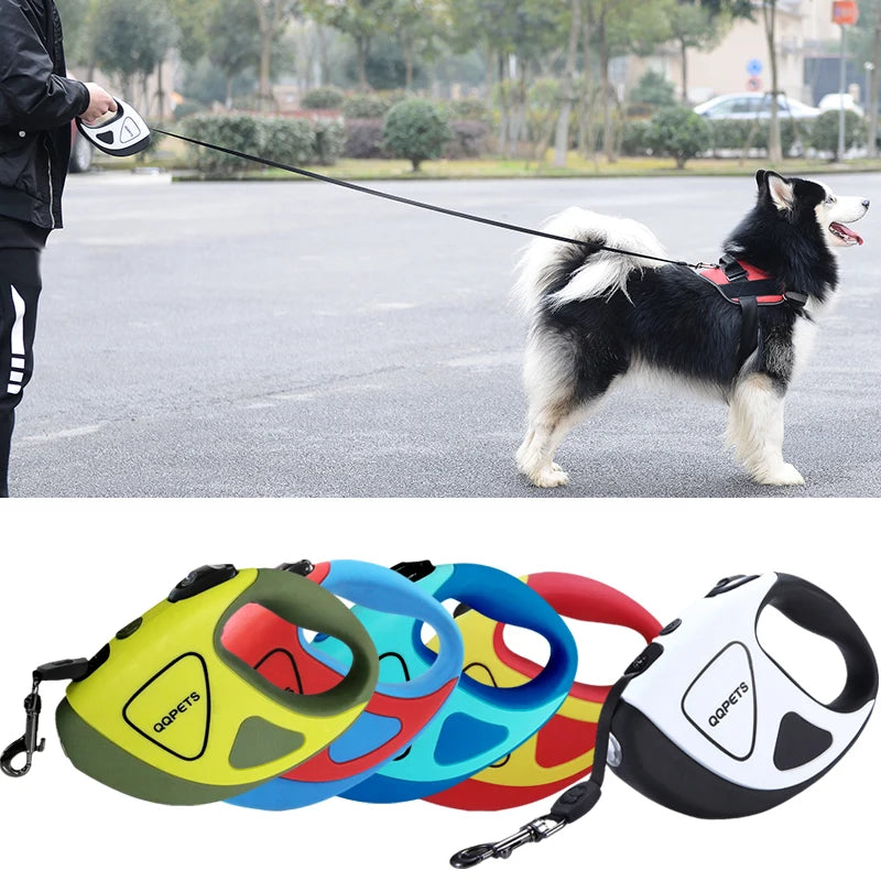 5M Long LED Big Dog Leash Automatic Retractable Pet Leashes - PeticaDeals