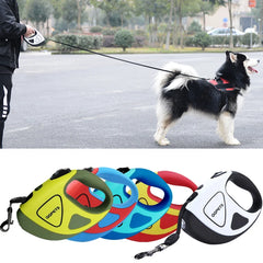 5M Long LED Big Dog Leash Automatic Retractable Pet Leashes - PeticaDeals