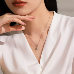 925 Sterling Silver Creative Cat Pendant Necklace Earrings For Women - PeticaDeals