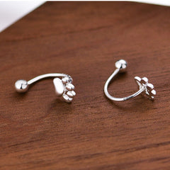 925 Sterling Silver Small Cat Paw Metal Stud Earrings for Women - PeticaDeals