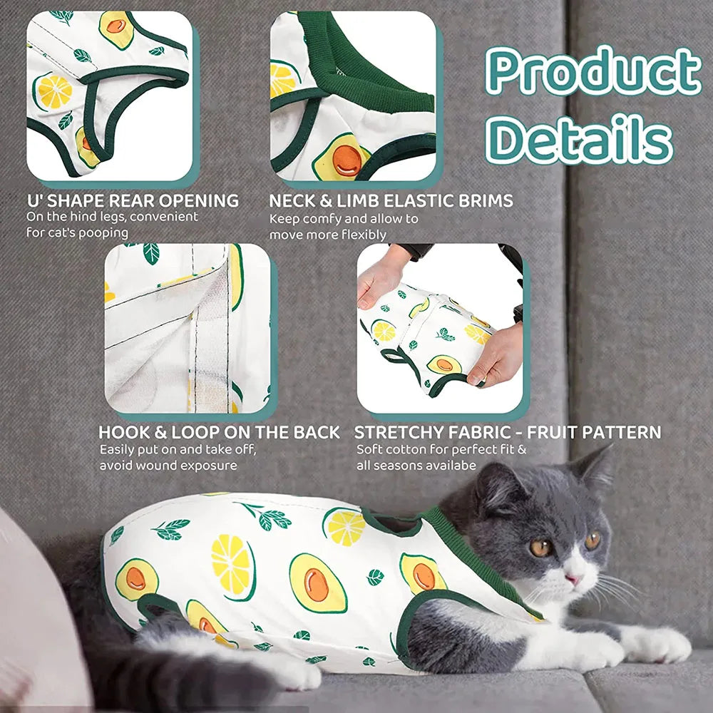 Abdominal Skin Anti-Licking Pajamas Pet Clothing - PeticaDeals