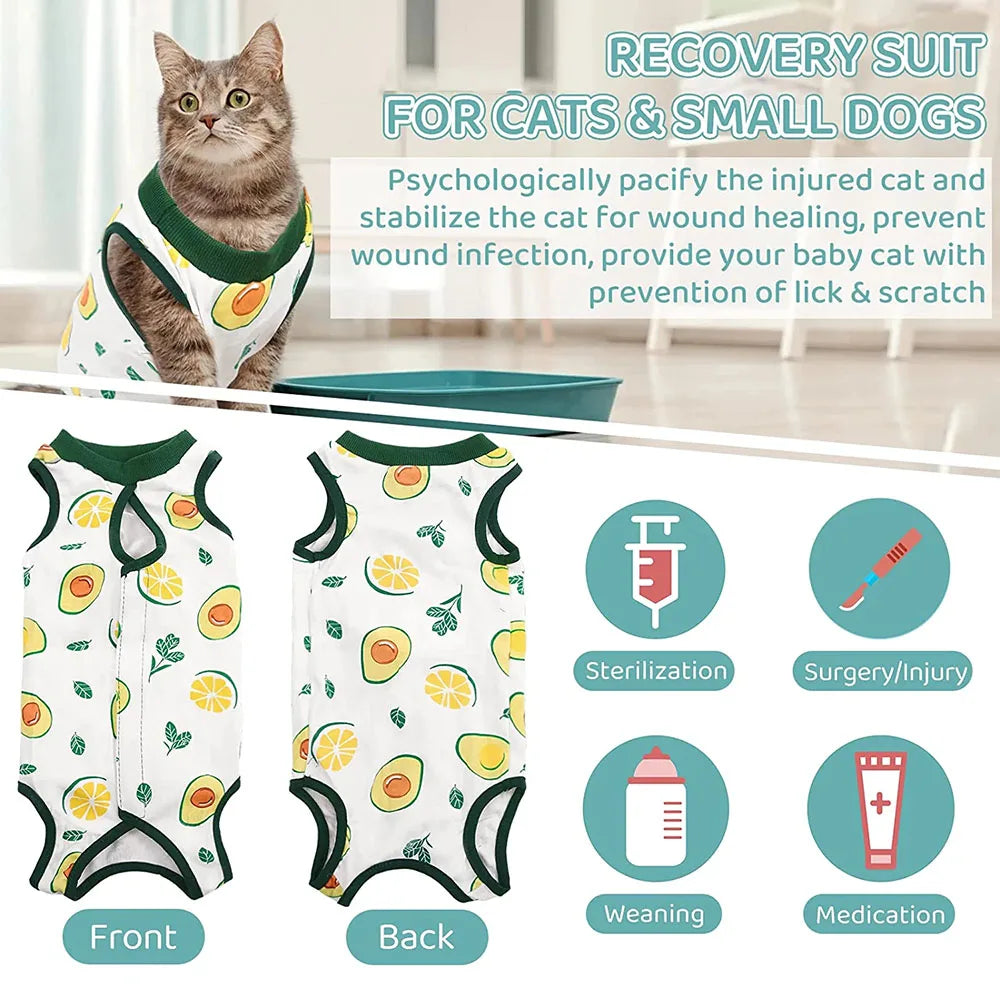 Abdominal Skin Anti-Licking Pajamas Pet Clothing - PeticaDeals