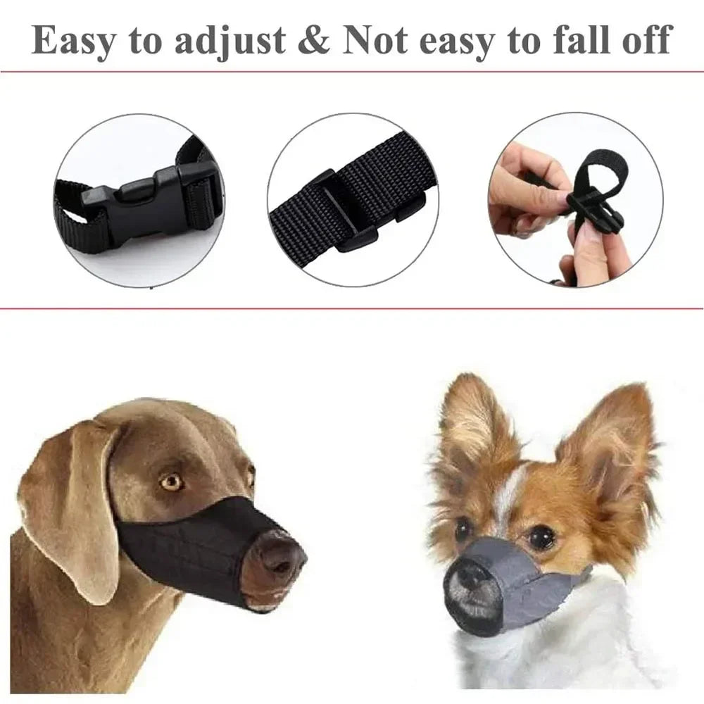 Adjustable Breathable Dog Mouth Muzzle Anti-Bite Pet - PeticaDeals