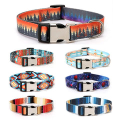 Adjustable Nylon Dog Forest Pattern Collar - PeticaDeals
