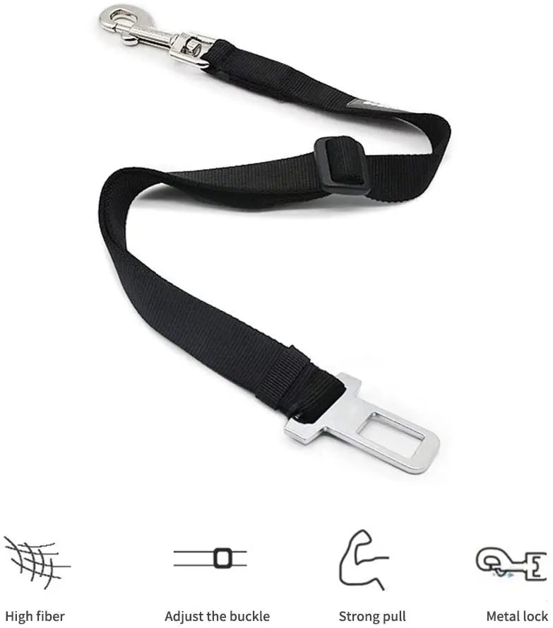 Adjustable Pet Cat Dog Car Seat  Belt & Leash - PeticaDeals