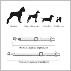 Adjustable Pet Cat Dog Car Seat  Belt & Leash - PeticaDeals