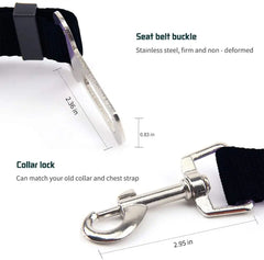 Adjustable Pet Cat Dog Car Seat  Belt & Leash - PeticaDeals