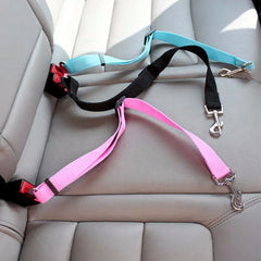 Adjustable Pet Cat Dog Car Seat  Belt & Leash - PeticaDeals