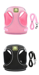 Adjustable Reflective Harness with Leash for Cats & Small Medium Dogs - PeticaDeals