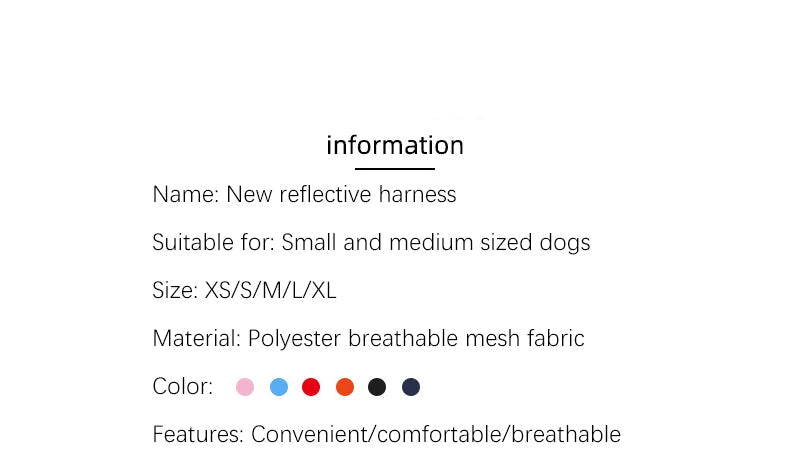 Adjustable Reflective Harness with Leash for Cats & Small Medium Dogs - PeticaDeals