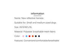 Adjustable Reflective Harness with Leash for Cats & Small Medium Dogs - PeticaDeals