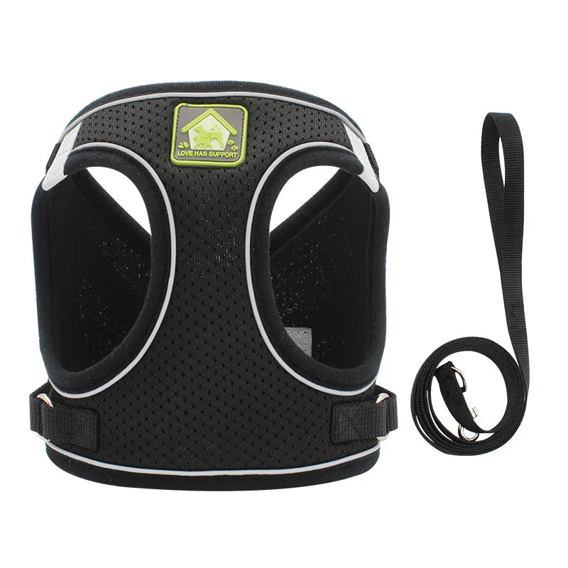 Adjustable Reflective Harness with Leash for Cats & Small Medium Dogs - PeticaDeals