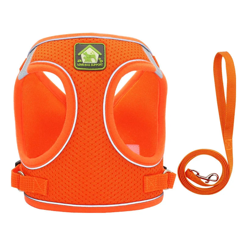 Adjustable Reflective Harness with Leash for Cats & Small Medium Dogs - PeticaDeals