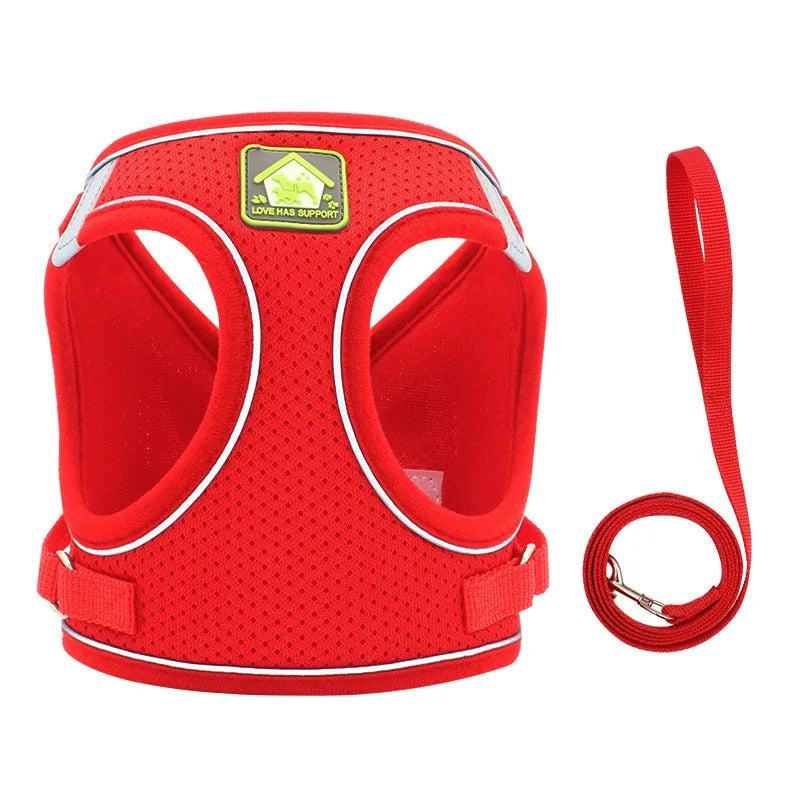 Adjustable Reflective Harness with Leash for Cats & Small Medium Dogs - PeticaDeals