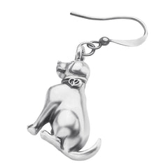 Alloy Antique Gold Plated Sweet Labrador Dogs Earrings Drop Dangle Novelty - PeticaDeals