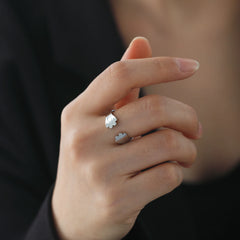 Animal Pet Paw Open Rings for Women Stainless Steel Adjustable - PeticaDeals