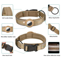 Anti-Lost Dog Collar Waterproof Airtag Protective Case Reflective Pet Necklace - PeticaDeals